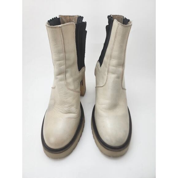 Free people Boots white James chunky Womens 8.5 gorpcore y2k style lagenlook - Picture 2 of 10